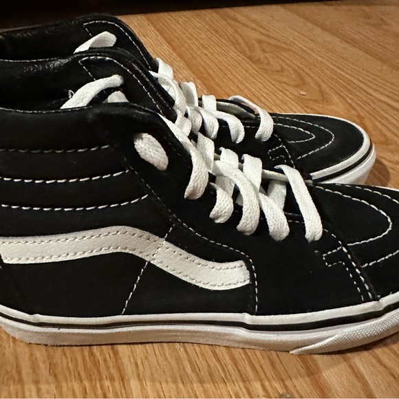 Vans Kids Black and White High-Top Sneakers - Picture 2 of 4
